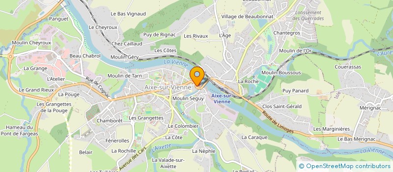 localisation de l'entreprise AIXE RUGBY ATHLETIQUE SENIOR à AIXE-SUR-VIENNE