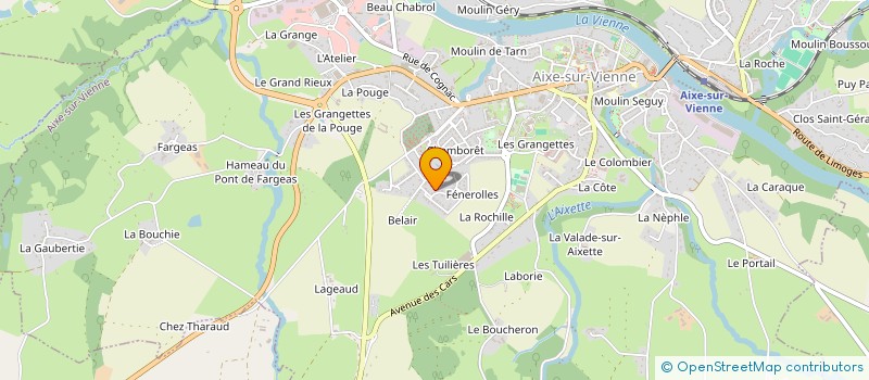 localisation de l'entreprise AIXE RUNNING CLUB 87 à AIXE-SUR-VIENNE