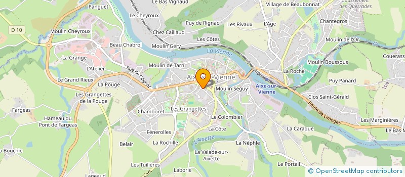 localisation de l'entreprise AIXINVESTIMMO à AIXE-SUR-VIENNE