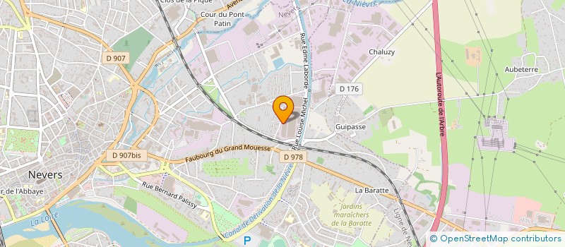 localisation de l'entreprise AIZEN INDUSTRIES FRANCE S.A.  NEVERS