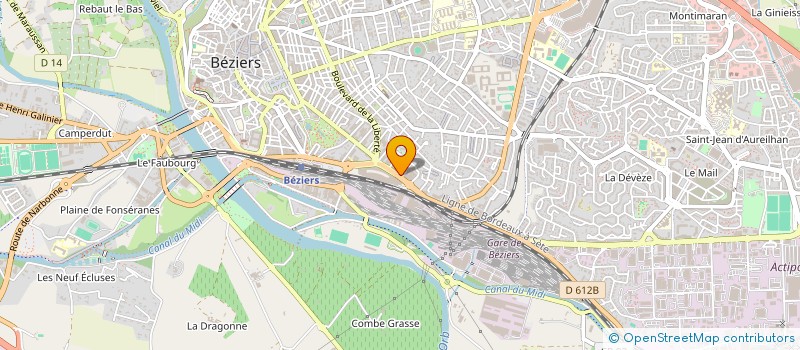 localisation de l'entreprise AJ AMENAGEUR  BEZIERS