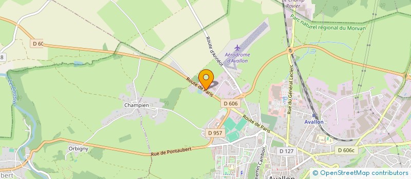 localisation de l'entreprise AJ AUTO à AVALLON