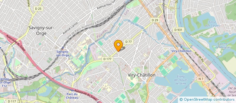 localisation de l'entreprise AJ AUTOMOTIV à VIRY-CHATILLON
