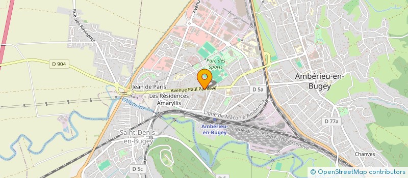 localisation de l'entreprise AJ BATI  AMBERIEU-EN-BUGEY