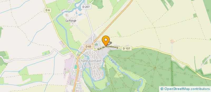 localisation de l'entreprise AJ BOURING à CHATEAUVILLAIN