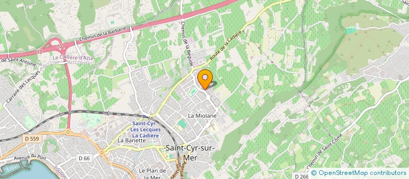 localisation de l'entreprise AJ CLIM à SAINT-CYR-SUR-MER