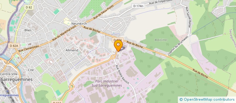 localisation de l'entreprise AJ COMMUNICATION à SARREGUEMINES