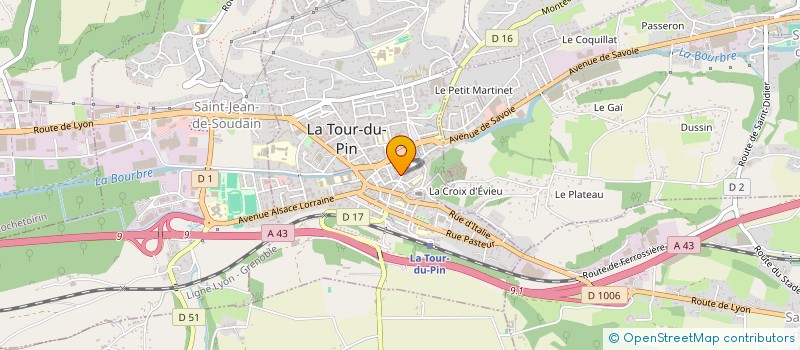 localisation de l'entreprise AJ COMPAGNIE à LA TOUR-DU-PIN