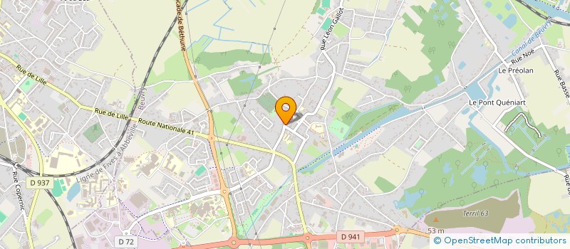 localisation de l'entreprise AJ CONCEPT  BEUVRY