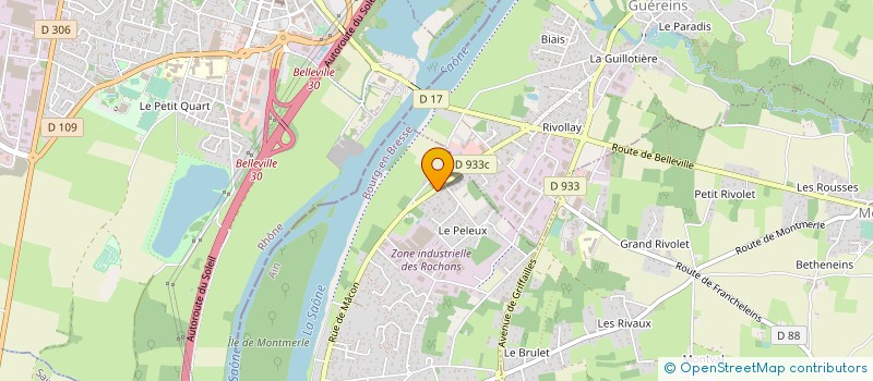 localisation de l'entreprise AJ CONSTRUCTION à MONTMERLE-SUR-SAONE