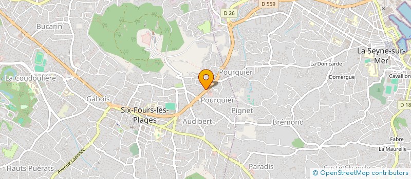 localisation de l'entreprise AJ CONSULTING à SIX-FOURS-LES-PLAGES