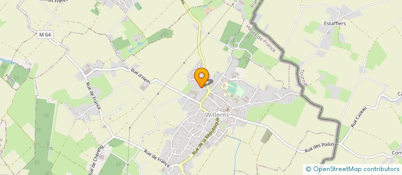 localisation de l'entreprise AJ COURSES à CAMPHIN-EN-PEVELE