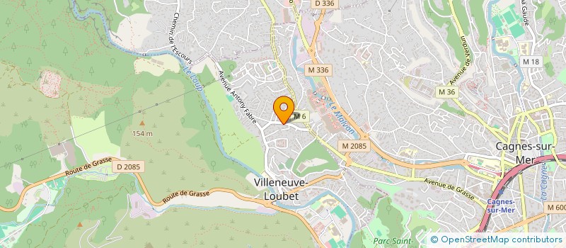 localisation de l'entreprise AJ CREATION à VILLENEUVE-LOUBET