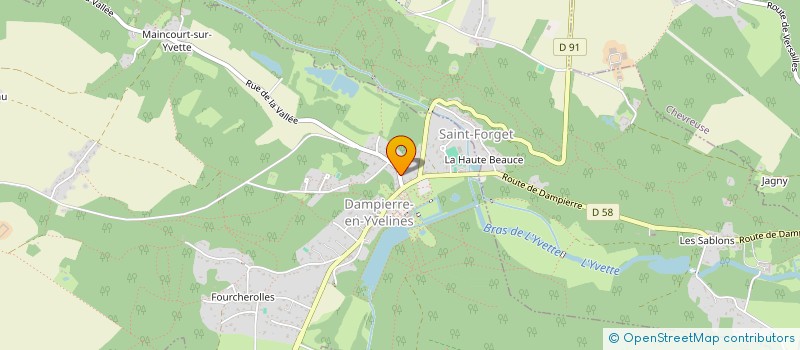 localisation de l'entreprise AJ DE MAINCOURT  DAMPIERRE-EN-YVELINES