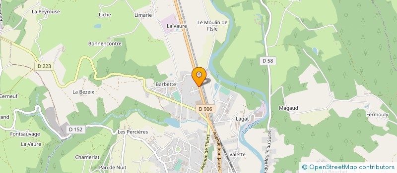 localisation de l'entreprise AJ ELEC à COURPIERE