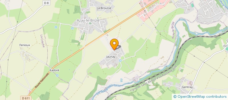localisation de l'entreprise AJ ELEC79 à AZAY-LE-BRULE