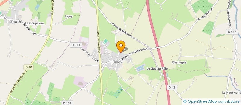 localisation de l'entreprise AJ ENVIRONNEMENT  JUILLEY