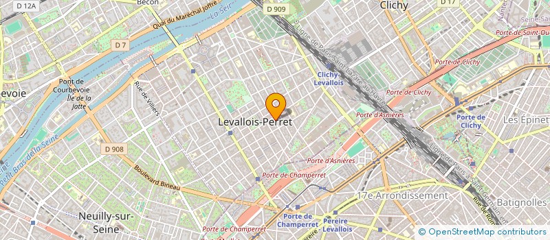 localisation de l'entreprise AJ FOOD 92 à LEVALLOIS-PERRET