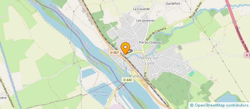 localisation de l'entreprise AJ IMMO à NEUVY-SUR-LOIRE