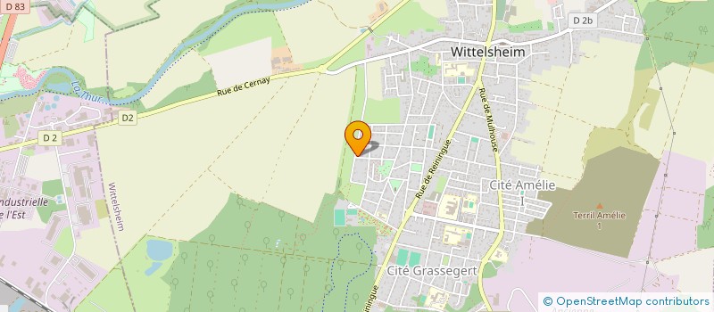 localisation de l'entreprise AJ IMMO  WITTELSHEIM