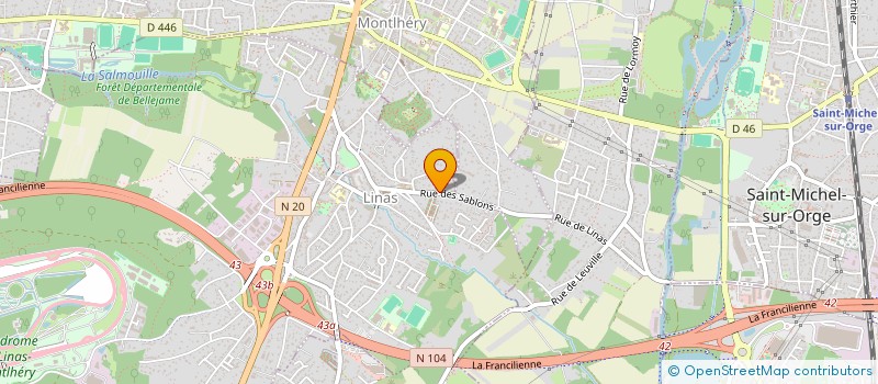 localisation de l'entreprise AJ IMMO à LINAS