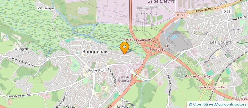 localisation de l'entreprise AJ LIGNUM à BOUGUENAIS