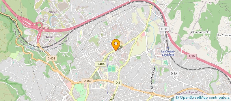 localisation de l'entreprise AJ MENUISERIE à LA CIOTAT