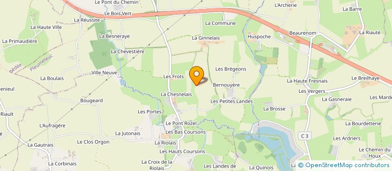 localisation de l'entreprise AJ PORCS  PLEUMELEUC