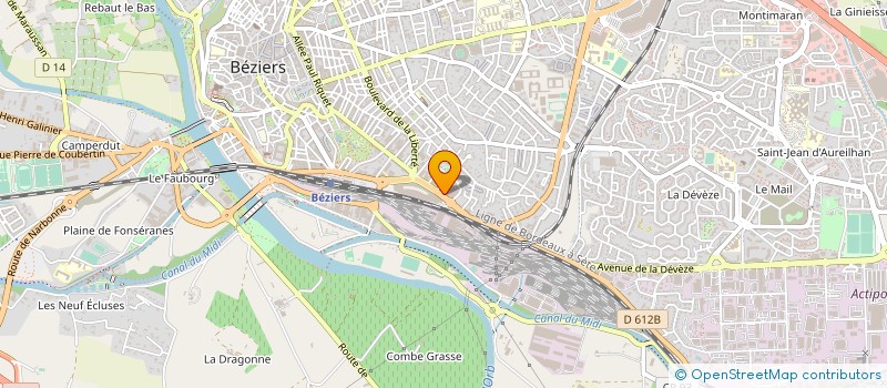 localisation de l'entreprise AJ PROMOTION IMMOBILIERE à BEZIERS