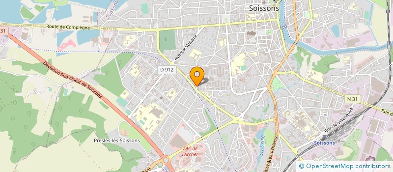 localisation de l'entreprise AJ SERVICES à SOISSONS