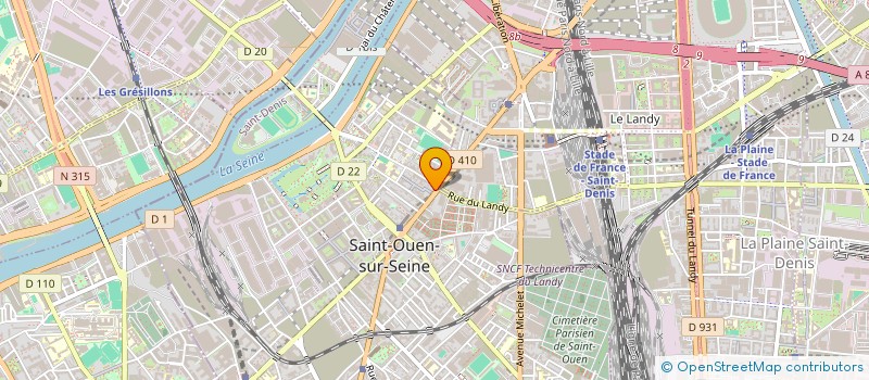 localisation de l'entreprise AJ SOLEIL à SAINT-OUEN-SUR-SEINE
