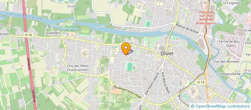 localisation de l'entreprise AJ SPORT à OLIVET