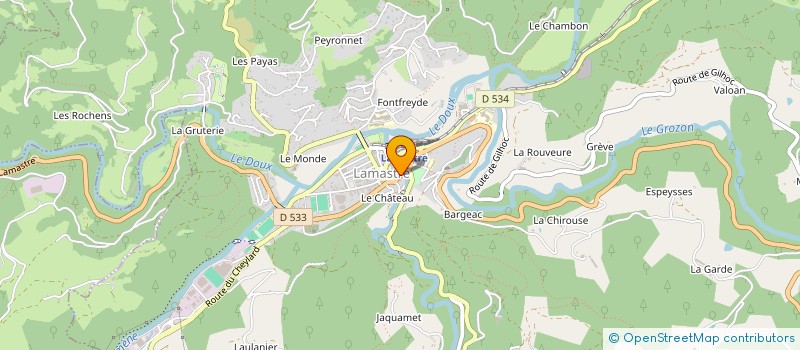 localisation de l'entreprise AJ SYNERGIE à LAMASTRE