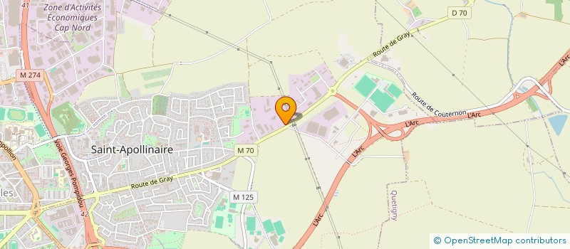 localisation de l'entreprise AJ TABAC  SAINT-APOLLINAIRE