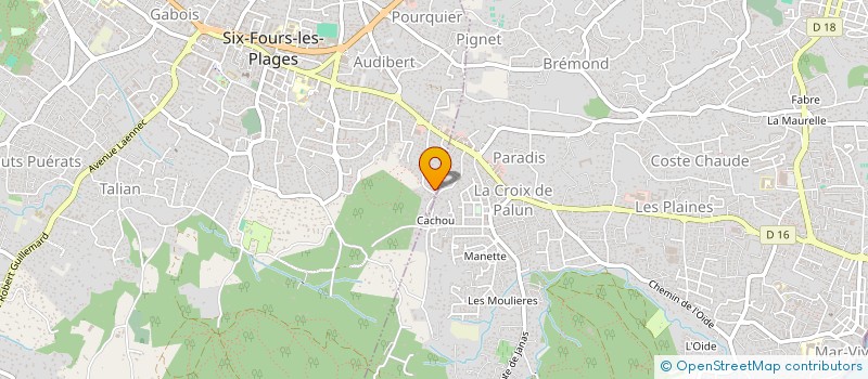 localisation de l'entreprise AJ TAXI  SIX-FOURS-LES-PLAGES