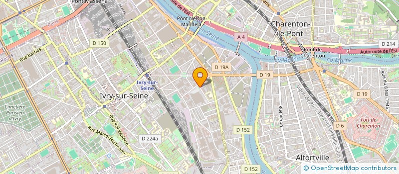 localisation de l'entreprise AJ TRANSPORT  IVRY-SUR-SEINE