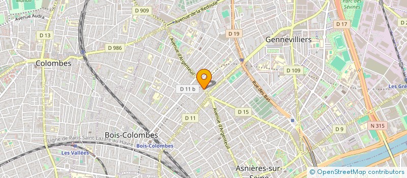 localisation de l'entreprise AJ2C à BOIS-COLOMBES