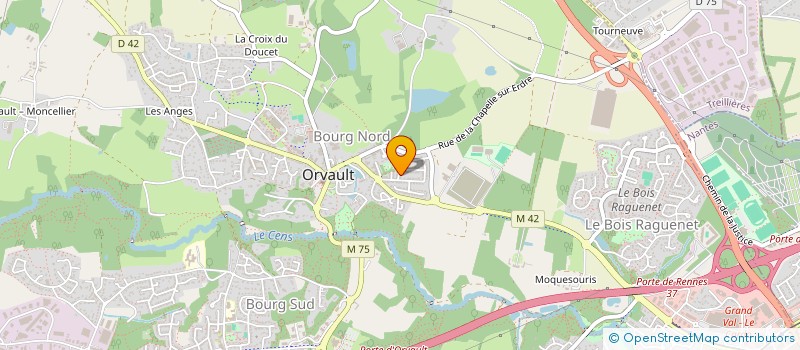 localisation de l'entreprise AJ2C CONSEIL ET CONSTRUCTION à ORVAULT