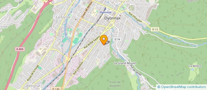 localisation de l'entreprise AJ2P à OYONNAX