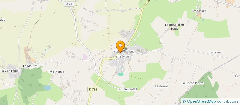 localisation de l'entreprise AJA à LE MENE