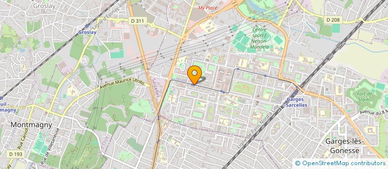 localisation de l'entreprise AJA ADMIN  SARCELLES