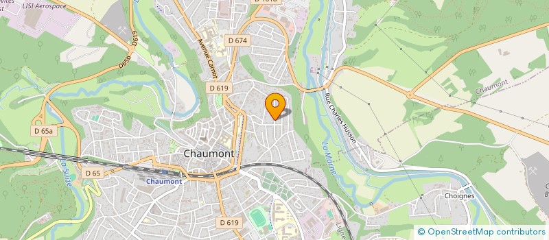 localisation de l'entreprise AJA1 à CHAUMONT