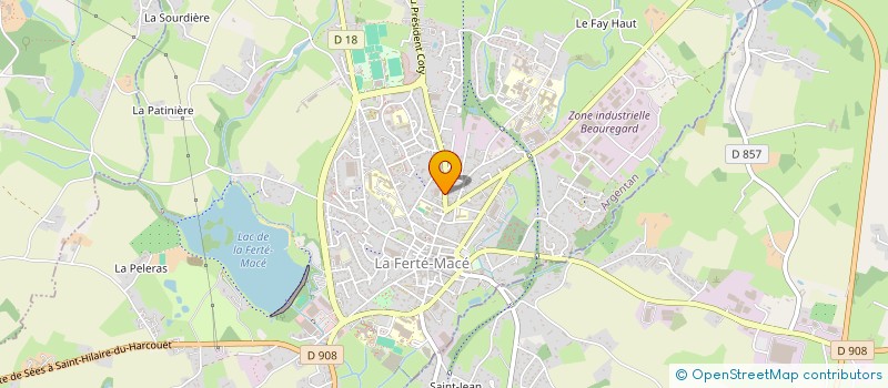 localisation de l'entreprise AJB DISTRIBUTION à LA FERTE MACE