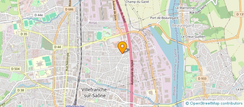 localisation de l'entreprise AJC 2F à VILLEFRANCHE-SUR-SAONE