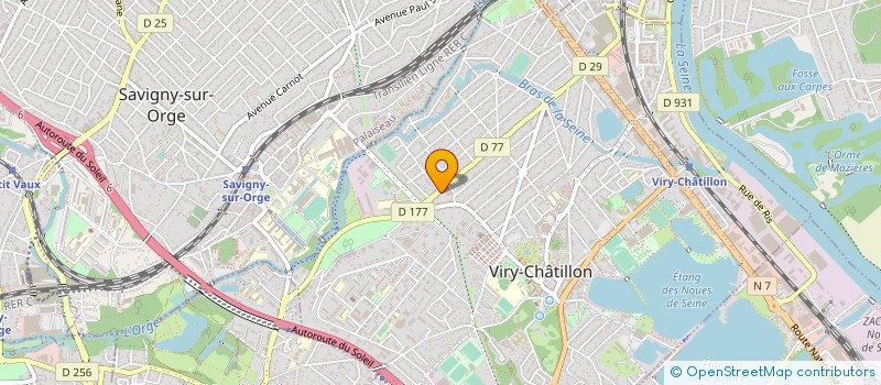localisation de l'entreprise AJC à VIRY-CHATILLON