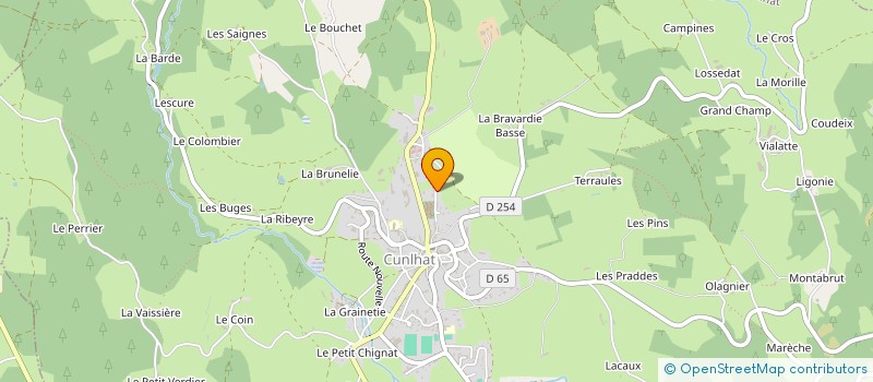 localisation de l'entreprise AJC  CUNLHAT