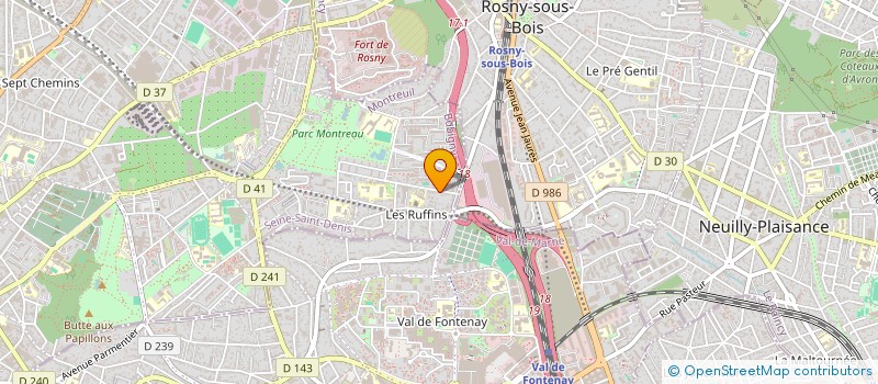 localisation de l'entreprise AJC à MONTREUIL