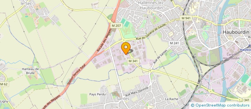 localisation de l'entreprise AJC  HALLENNES-LEZ-HAUBOURDIN