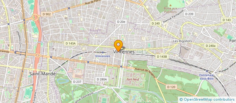localisation de l'entreprise AJC - ATELIER JOULIN CHOCHON à VINCENNES