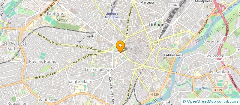 localisation de l'entreprise AJC BRONZAGE à LIMOGES